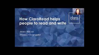 ADCET Webinar How ClaroRead can support learners with dyslexia or difficulties with readingwriting [upl. by Agneta719]