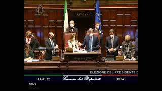 RIELETTO MATTARELLA SPOGLIO DELL’OTTAVO SCRUTINIO PER LELEZIONE DEL PRESIDENTE DELLA REPUBBLICA [upl. by Norrat]