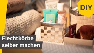 DIY Aufbewahrungsboxen aus Texipap selber flechten  Roombeez – powered by OTTO [upl. by Nyladnewg]