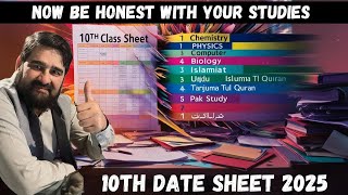 10th Class Date Sheet 2025 All Punjab Board [upl. by Ycrad]