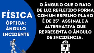 O ângulo que o raio de luz refletido forma com um espelho plano é de 25° Assinale a alternativa que [upl. by Ibrek]