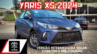 TOYOTA YARIS XS 2024 SEDAN 0KM VERSÃO INTERMEDIÁRIA DETALHES DO INTERIOR E EXTERIOR [upl. by Namien182]