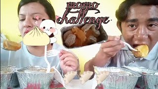 Dumplingmomo 🥟 challenge  mostly request challenge video ft Nikesh [upl. by Anij]