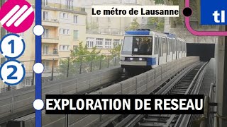 LE METRO DE LAUSANNE  Un tour sur le réseau [upl. by Kotta]