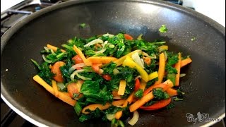 Stir Fry  Curly Leaf Kale  Recipes By Chef Ricardo [upl. by Bhatt]