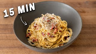 Easy Carbonara in 15 Minutes [upl. by Hairym]