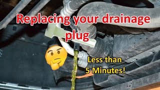 How to Replace Radiator Drainage Plug  Stop the Leak [upl. by Ahsienot613]