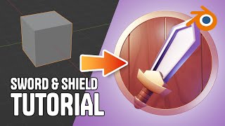 Create a Sword amp Shield  Blender 3D Tutorial [upl. by Rambow]