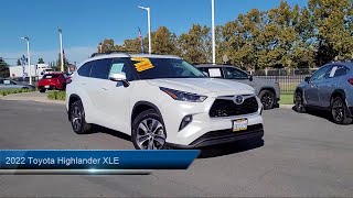 2022 Toyota Highlander XLE Yuba City Oroville Roseville Sacramento Chico [upl. by Paton]