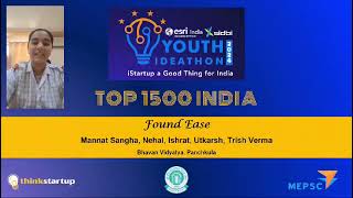 Youth Ideathon 2024  TOP 1500  UID2F29942  TeamFound Ease [upl. by Fita584]