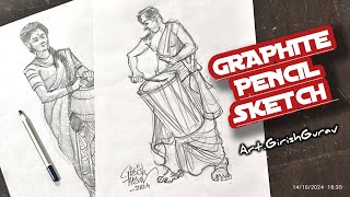 Graphite Pencil Sketch Pencilfiguredrawing figuredrawingforbeginners stepbysteppencildrawing art [upl. by Anek]