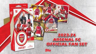 202324 TOPPS Arsenal FC Official Fan Set Soccer Cards [upl. by Tadich]