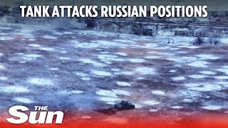 Russian positions under heavy fire as M2 Bradley tank unleashes strikes [upl. by Horatia]