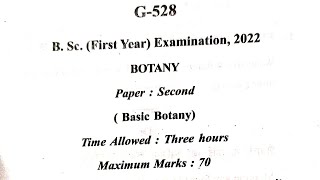 Botany second paper BSc 1st yearAccording NEP2022 [upl. by Earased608]