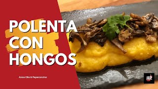 POLENTA con HONGOS  Receta italiana muy fácil de preparar [upl. by Janot]