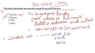 1The Indian Constitution borrowed the concept of concurrent list from [upl. by Akimaj796]