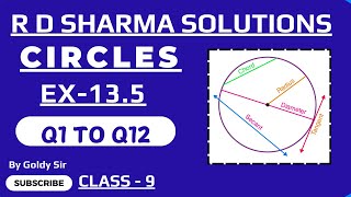 CIRCLES  Ex135  Q1 to Q12  R D SHARMA MATHS SOLUTIONS  CLASS 9  NCERTICSE [upl. by Aneeuqahs]