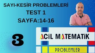 3 SayıKesir Problemleri Test 1 Acil Matematik Problemler Fasikülü problemacilmatematik9818 [upl. by Nered985]