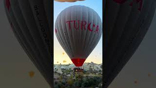 Cappadocia Turkey 🇹🇷 turkey cappadocia hotairballoon sunrise [upl. by Lorrimer]