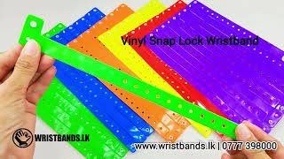 Vinyl PVC L Snap Lock Wristbands in Sri Lanka  Wristbandslk [upl. by Iran]