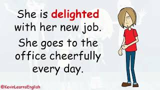 Do you know what DELIGHTED means  Learn English with Kevin 😁😉 learnenglish funenglish [upl. by Willetta]