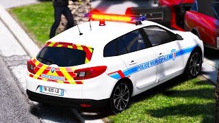 GTALSPDFR LA POLICE MUNICIPALE CRÉE UN ACCIDENT 211 [upl. by Akalam]