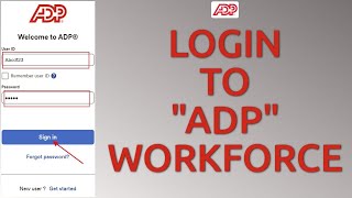 Login to workforce ADP 2024 Guide [upl. by Josephine]