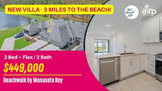 Just Reduced 449000  Beachwalk by Manasota Key New Construction Villa for Sale  Seagrove Model [upl. by Lucier]