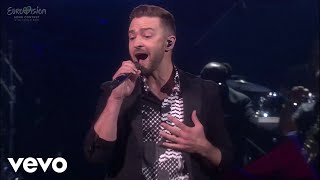 Justin Timberlake  Rock Your Body amp CANT STOP THE FEELING Live Eurovision Song Contest 2016 [upl. by Sucitivel]