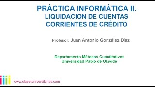 Matemáticas Financieras Liquidación de Cuentas de Crédito en Excel [upl. by Dust988]