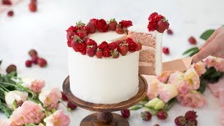 How to make a Strawberry Cake [upl. by Llenoil63]