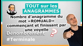 TOUT sur les ANAGRAMMES  Exercice Corrigé  Terminale [upl. by Partridge]