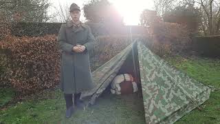 Zeltbahn tent setup and nestof premium zeltbahn review  wehrmacht zeltbahn encampment [upl. by Sivet]