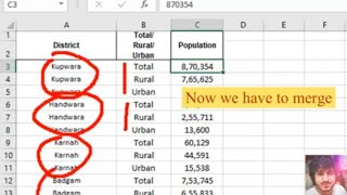 merge multiple cells group wise in excel in seconds [upl. by Swayder]