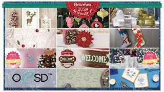 October 2024 NEW Machine Embroidery Releases from OESD [upl. by Mw]