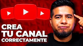 Como crear un canal de youtube guia 2024 para principiantes [upl. by Ahsinav]