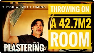 Plastering for beginners plastering a 42 7m2 room in 5 hours how to tutorial [upl. by Ahsimin]