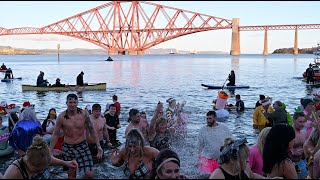 Scotland Braves Freezing water to Loony Dook 2024 [upl. by Shultz]