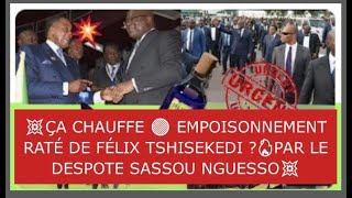 💥ÇA CHAUFFE 🔴 EMPOISONNEMENT RATÉ DE FÉLIX TSHISEKEDI 🔥PAR LE DESPOTE SASSOU NGUESSO💥 [upl. by Guenna]