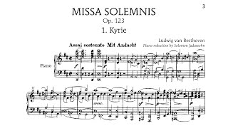 Missa Solemnis in D Major  Beethoven  1 Kyrie Score [upl. by Araiek]