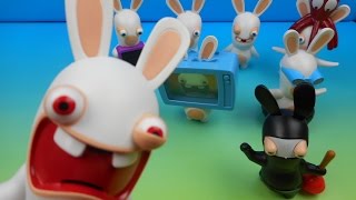 2015 RABBIDS SET OF 8 McDONALDS HAPPY MEAL COLLECTION TOYS VIDEO REVIEW [upl. by Ettenim763]