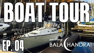 BOAT TOUR of our 1986 CampC 44 Cruising Sailboat  Sailing Balachandra E04 [upl. by Yolanda]