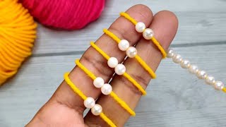 Amazing 3 Beautiful Woolen Yarn Flower making ideas with Finger  Easy Sewing Hack [upl. by Yrolam241]