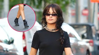 Camilla Cabello wears Balenciaga sneaker pumps in NYC  Hollywood Pipeline [upl. by Ulric]