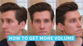 Scissor Cut Tapered Side Part  Mens Hairstyle Tutorial 2018 Get LOTS of Volume [upl. by Anatnas]