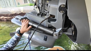 Volvo Penta 300 v8 DPSB RUSTY shift cable Replacement and Maintenance [upl. by Lind]