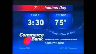 October 8 2004 WABC Commerce Bank Time amp Temp ID [upl. by Nnahgiel]