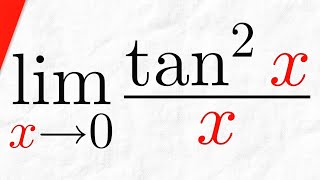 Limit of tan2xx as x approaches 0 without LHospitals Rule  Calculus 1 Exercises [upl. by Olwena808]