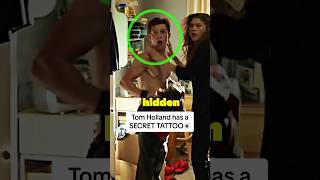 Tom Holland has a SECRET TATTOO… tomholland spiderman [upl. by Neilla]