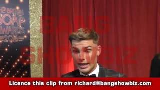 Interviews Kieron Richardson at the SOAP awards 2016 [upl. by Htaeh]